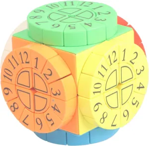 Time Machine 2x2 Speed Cube, UV Printing Cube Magic Cube Educational Puzzles Toys for Kids,Beginners and Adults (Stickerless) Numbered
