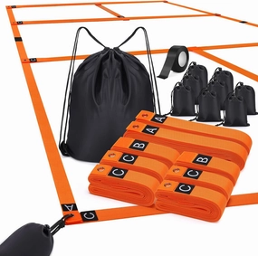 TOBWOLF Pickleball Court Marking Kit, Portable Temporary Pickleball Court Lines Markers with Tape & 8PCS Sandbags, No Measurement Required Official Size Pickleball Lines Marking Set for Outdoor Indoor