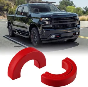 Tow Hook Covers Fit for Chevy Silverado 1500 2007-2025, Hitch Cover Front Customized Car Tow Hooks Compatible with Chevrolet Silverado 1500 Accessories 2007-2025 (Red)