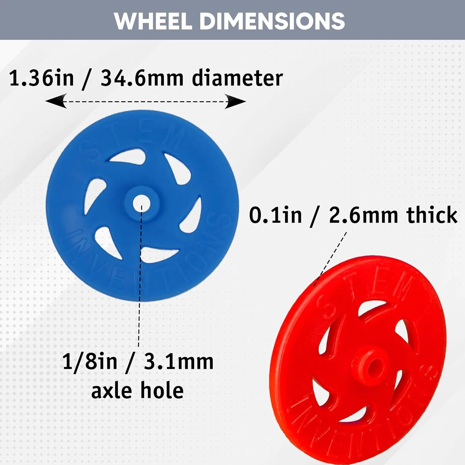 Toy Wheels - Bulk Pack of 200 - Small Plastic Wheels for Toy Cars, STEM Projects, Crafts, Mini Vehicles