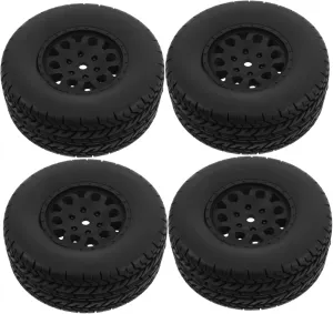 TOYANDONA 4pcs Tires for Remote Scale Model Wheel High-Speed Off-Road Accessories for Mini Cars Toy Replacement Wheels for Racing Enthusiasts