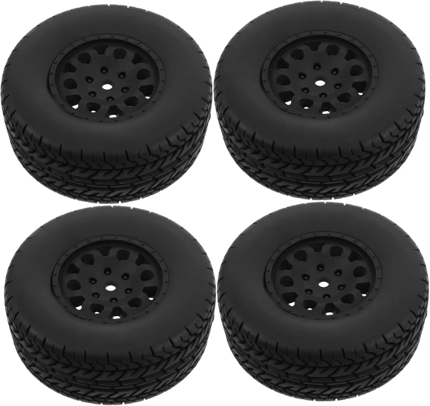 TOYANDONA 4pcs Tires for Remote Scale Model Wheel High-Speed Off-Road Accessories for Mini Cars Toy Replacement Wheels for Racing Enthusiasts