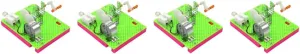 TOYANDONA 4sets Hand Crank Generator Teaching Model DIY Science Experiment Toy for Boys and Girls Educational Physics Learning Safe Assembly Model for Classroom Activities