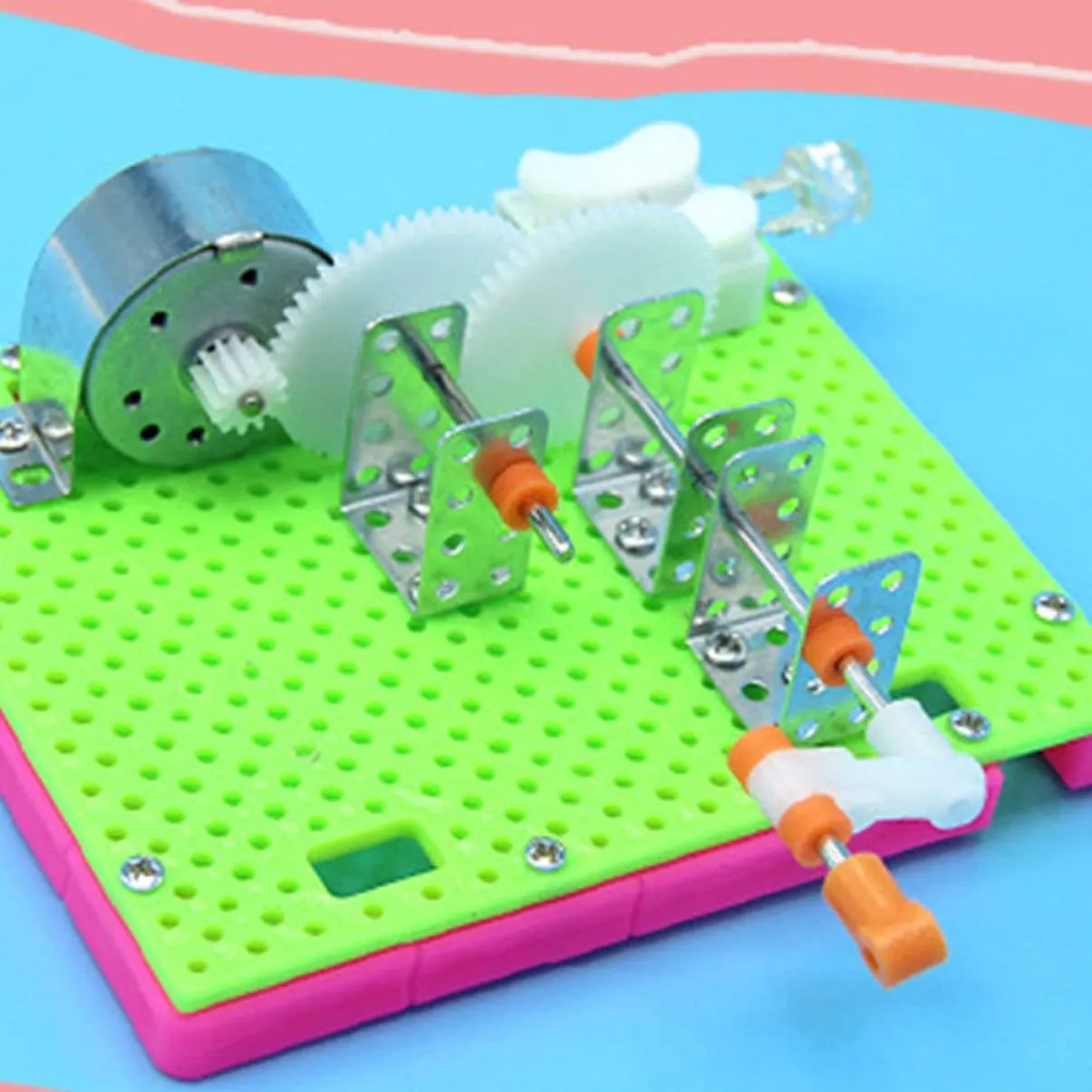 TOYANDONA 4sets Hand Crank Generator Teaching Model DIY Science Experiment Toy for Boys and Girls Educational Physics Learning Safe Assembly Model for Classroom Activities