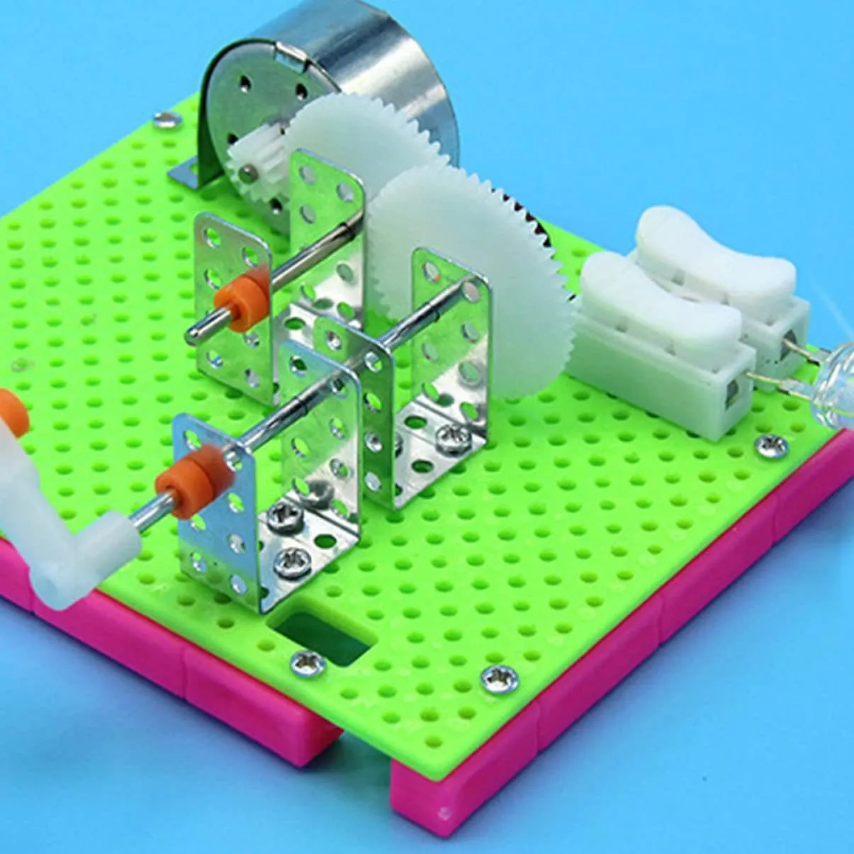 TOYANDONA 4sets Hand Crank Generator Teaching Model DIY Science Experiment Toy for Boys and Girls Educational Physics Learning Safe Assembly Model for Classroom Activities