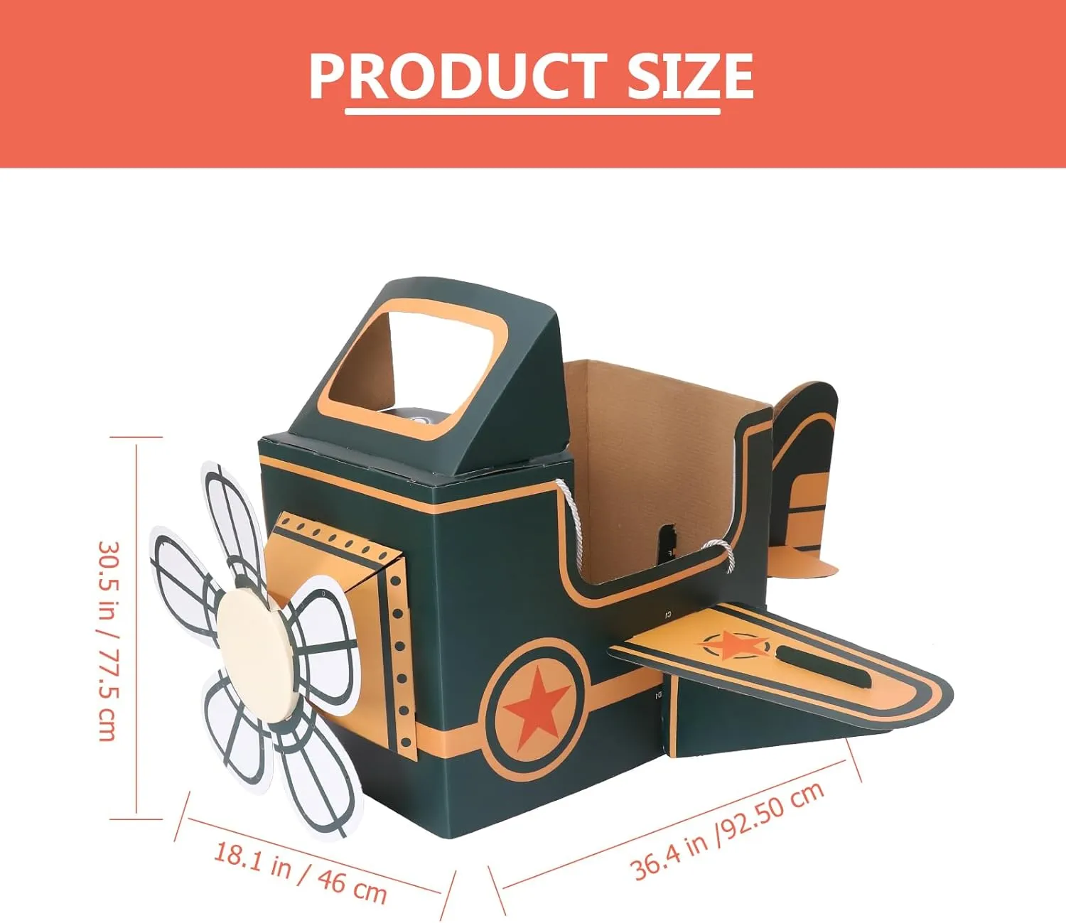TOYANDONA Childrens Wearable Cardboard Airplane Toys Toddler Airplane Costume Cardboard Making Toy