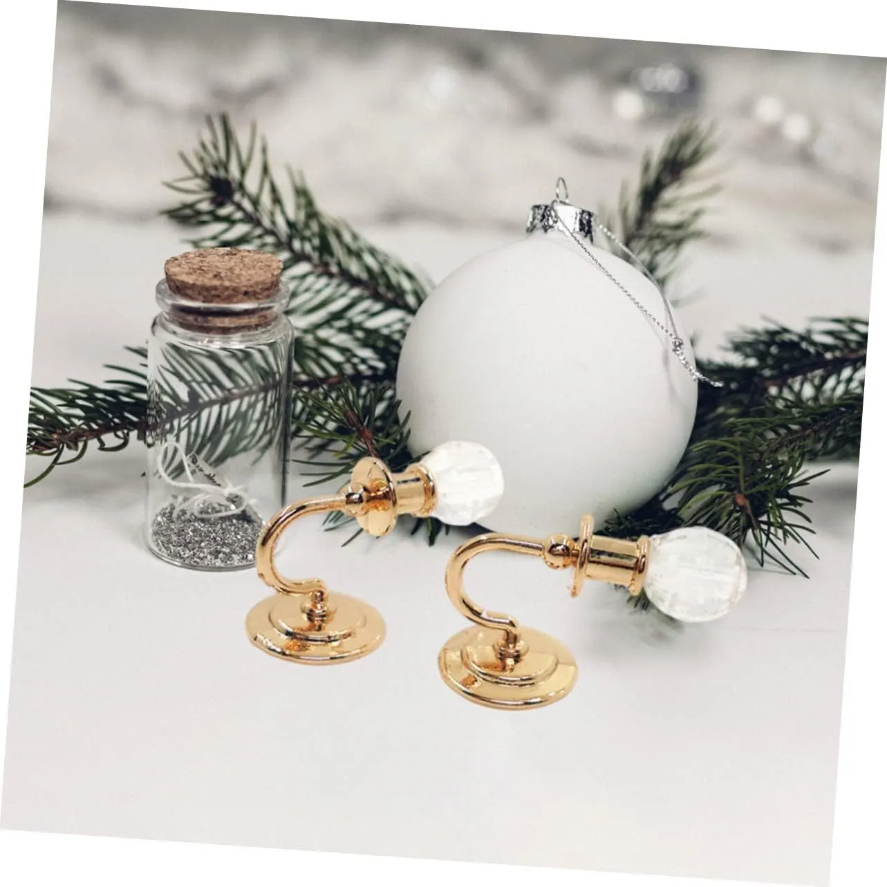 Toyvian 5pairs Mini Wall Lights for Dollhouse Scene Decoration of Mini Wall Sconces Compact Lamp Model to Create Atmosphere Miniature Homes