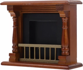 Toyvian Miniature Wooden Fireplace Dollhouse Furniture Micro Landscape Accessories for DIY Mini Home Scene Decoration Supplies