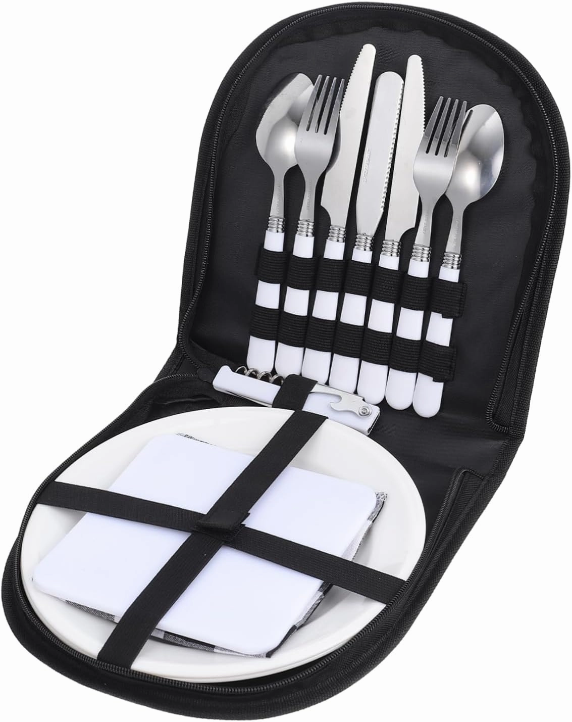 Travel Tableware Set Fork Spoon Compact for Camping Outdoor Activities