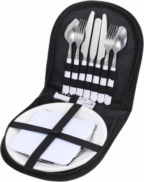 Travel Tableware Set Fork Spoon Compact for Camping Outdoor Activities