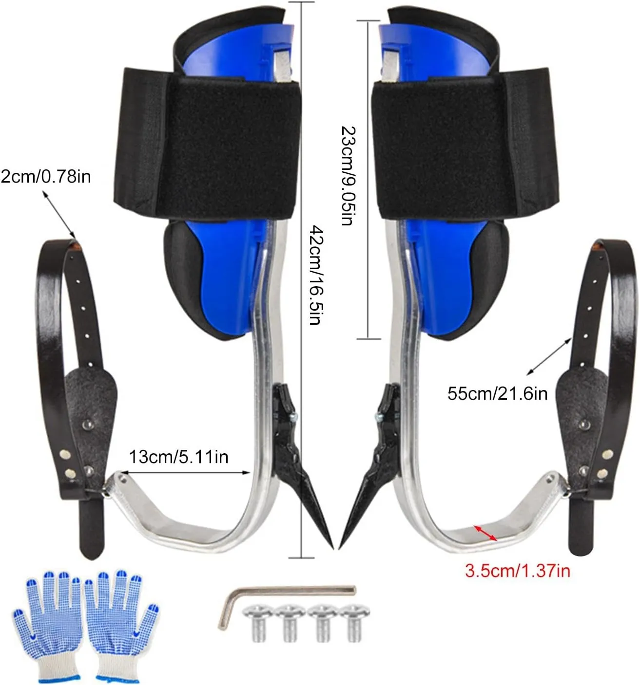 Tree Climbing Spikes, Portable Climbing Gear Kit - Heavy Duty Tree Harness Climbing Equipment for Climbing Trees - Pole Climbing Equipment