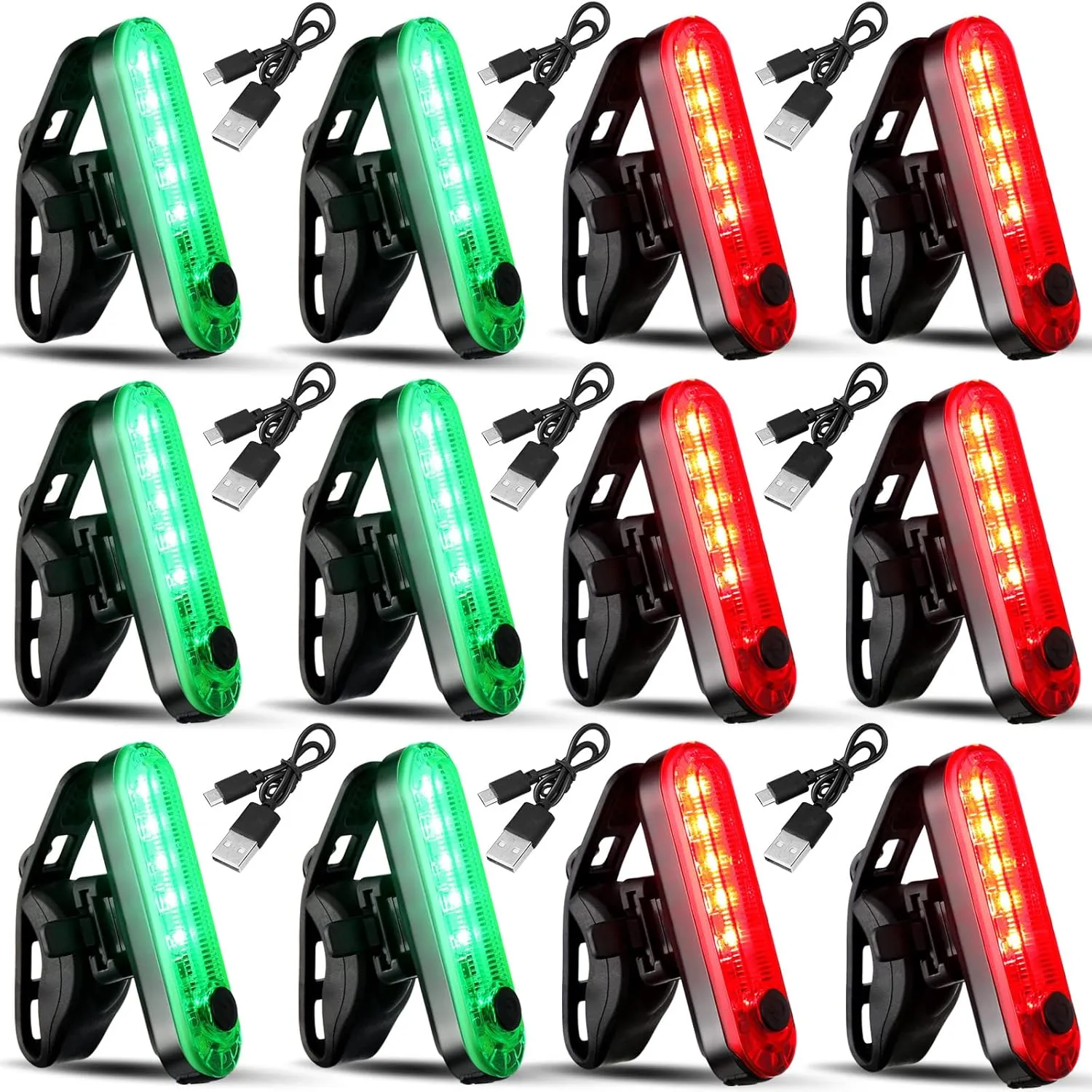 Treela 12 Pieces Battery Boat Navigation Lights Battery Powered Kayak Lights for Night Operated Boat SternLed Boats Safety for Pontoon,Dinghy 4 Types Flashing Mode