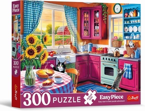 Trefl - Puzzle EasyPiece: Morning in The Kitchen - 300 Pieces - Large Pieces, Easy Puzzle, for Adults and Children Aged 10 and Older