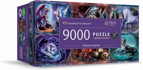 Trefl Fantasy Creatures 9000 Jigsaw Puzzle Prime 78"x37" Anne Stokes, Jigsaw with Dragons, Thick Cardboard, BIO, ECO, Creative Fun for Adults and Children from 12 Years Old