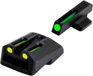 Truglo TFO Tritium & Fiber-Optic Handgun Sight | Durable Compact High-Visible Front & Rear Night Sight Set, Compatible with 1911 Handguns