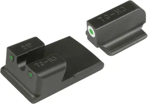 Truglo Tritium Pro Handgun Night Sights, Compatible with Ruger Handguns Compact Durable Glow-in-The-Dark Front & Rear Gun Sights with White Focus Lock Front Ring
