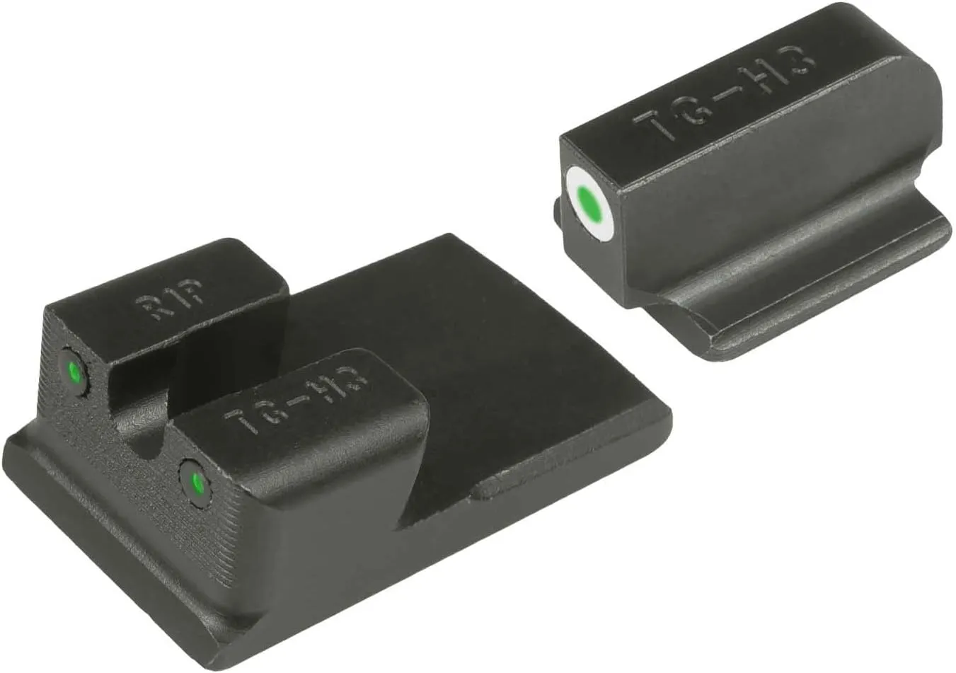 Truglo Tritium Pro Handgun Night Sights, Compatible with Ruger Handguns Compact Durable Glow-in-The-Dark Front & Rear Gun Sights with White Focus Lock Front Ring