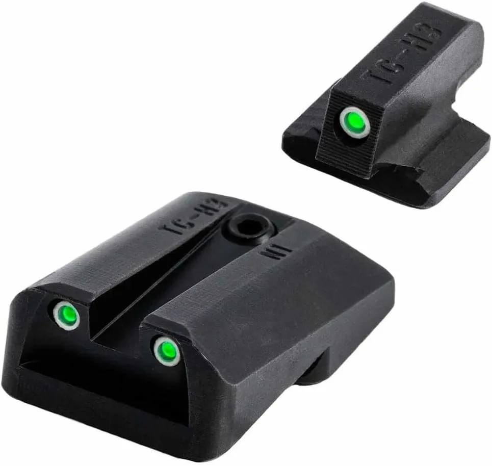 TRUGLO Tritium Pro Handgun Night Sights with Daylight White Dots Night Tritium Dots & White Focus Lock Front Ring Durable Compact Night Sights Compatible with FN Handguns