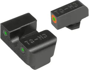 TRUGLO Tritium Pro Night Sights, Compatible with Glock Handgun Models | Compact Durable Glow-in-The-Dark Front & Rear Gun Sight Set with Focus Lock Front Ring