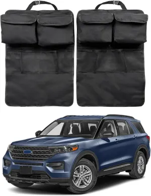 Trunk Organizer Compatible with 2020-2024 Ford Explorer Accessories,Rear Trunk Storage Bag Mat 6&7 Passenger TPE Material All-Weather Protector（Trunk Organizer）