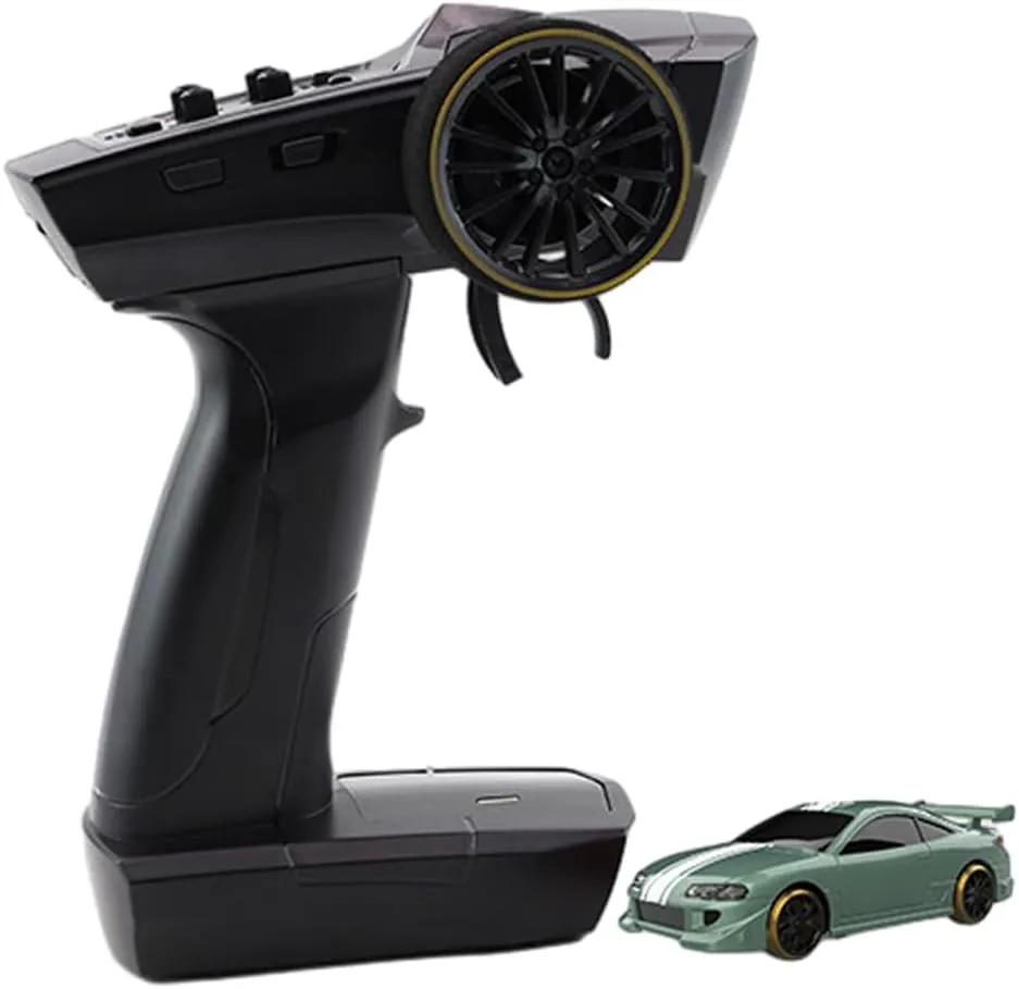 Turbo Racing C62 1/76 2.4G RC 3CH Electric Rear-Drive Racing Car Model, Mini Desktop RC Car Model, Creative Remote Control car Toy Gift (RTR Version)