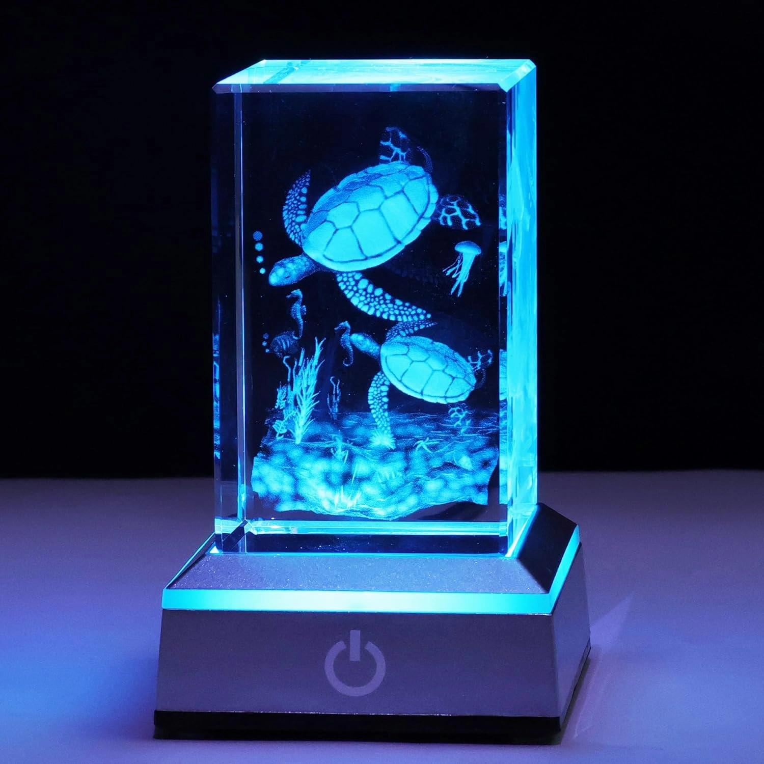 Turtle Figurine, Turtle Night Light, 3D Crystal Lamp, Birthday Gifts for Boys Girls Women Unique, Christmas Valentines Anniversary Birthday Gifts for Love (Turtle), SJDZ-001