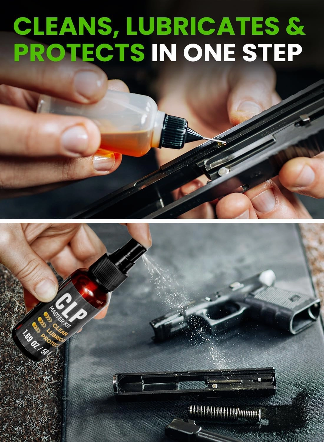 Universal Gun Cleaning Kit for All Guns - Portable Gun Cleaning Kits for Handguns and Rifles, Shotgun, Airsoft - Incl. Stainless Steel Rods, Brass Jags, Gun Cleaning Patches, Cleaning Swabs