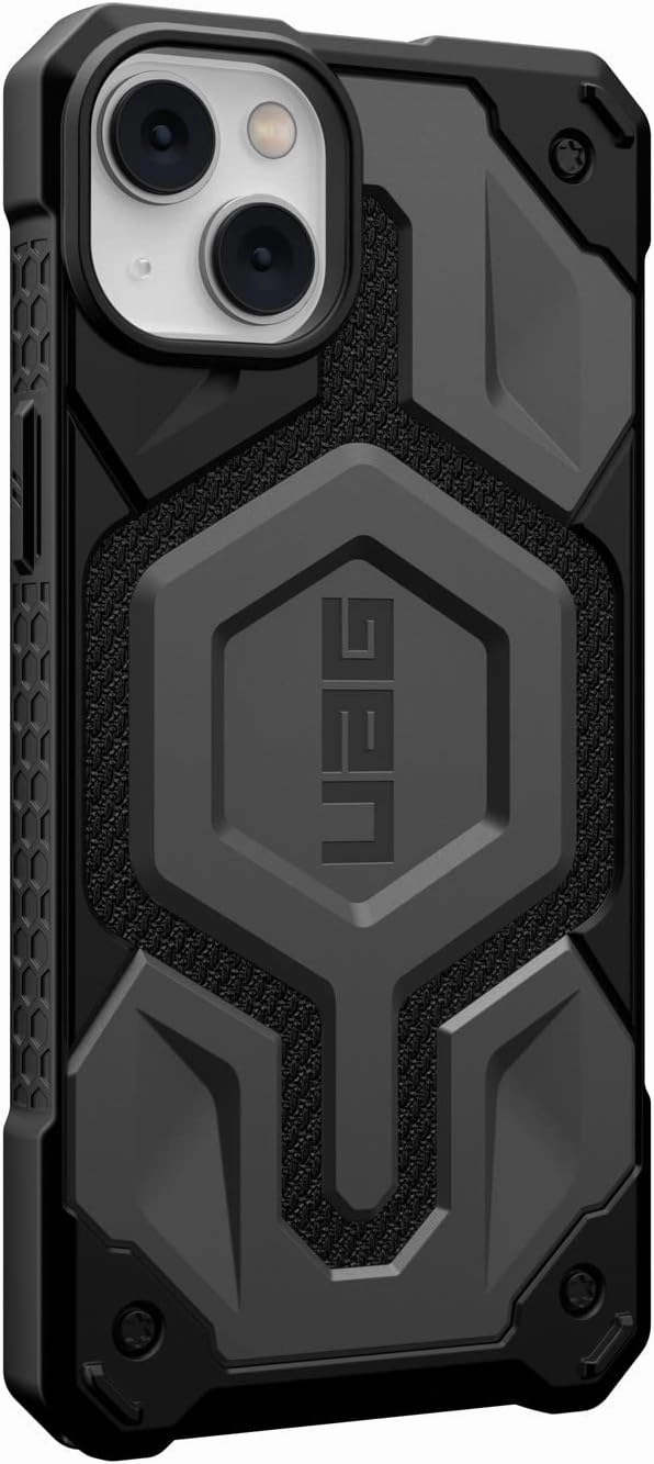 URBAN ARMOR GEAR UAG-IPH22LA-PMS-KS iPhone 14 Plus (6.7) 2022, Impact Resistant Case, MagSafe Compatible, Monarch Pro, Kevlar Silver