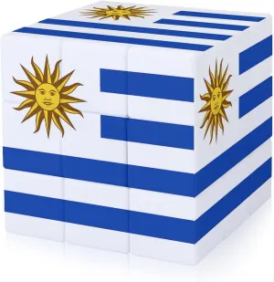 Uruguay Flag Adults 3x3x3 Color-Matching Smooth Fully Printed Cube Gift