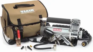 VIAIR 450P/45043 Automatic Portable Compressor, Tire Inflator Kit, Air Compressor for Truck, Jeep, SUV, and Car Tires, Portable Air Pump Kit, Car Accessories, 100% Duty Cycle, 150 PSI/1.80 CFM, Silver