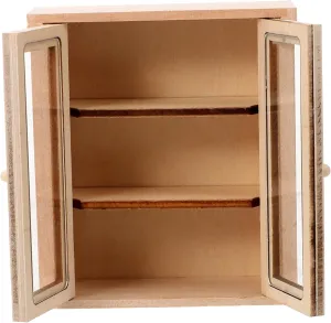 VICASKY Miniature Wooden Cabinet Model Unpainted Dollhouse Furniture for Home Adornment Cute Mini Cabinet for Practical Use Mini House Decor for Creative Arrangements