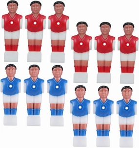 VICASKY 12 Pack Foosball Men Replacement Set Sturdy Plastic Table Soccer Player Pieces for Easy Installation