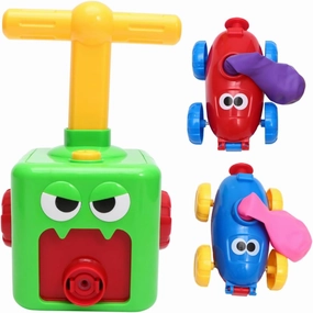 VICASKY Educational Balloon Car for Creative Inertia Press Control Vehicle Fun Race Car for Boys Develops Coordination Imagination Green