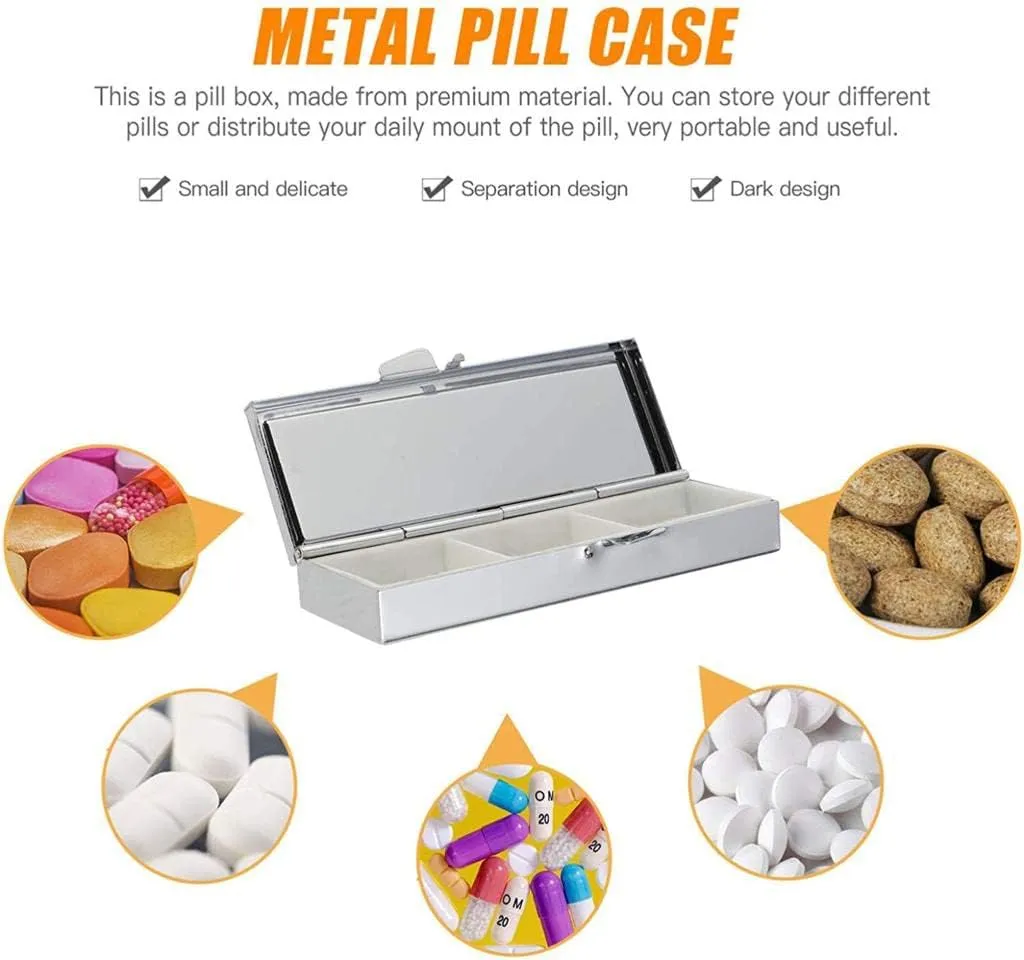 Vincent Van Gogh The Starry Night Pill Box for Purse or Pocket Pill Case Decorative Boxes Gift Box Pill Organizer for Travel Pill Box