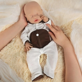 Vollence 14 inch Sleeping Full Silicone Doll Toddler Girl Eye Closed Stress Relief Anti-Stress Toys for Kids Toddlers Child Children Birthday Chirstmas Gifts - Girl