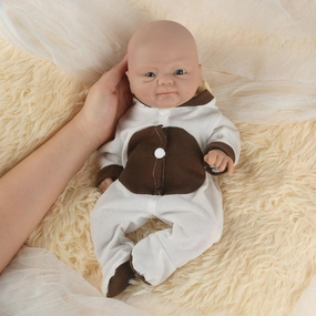 Vollence 16 inch Full Silicone Baby Doll Girl Eye Open Anatomically Correct Stress Relief Anti-Stress Toys for Kids Toddlers Child Children Birthday Chirstmas Gifts