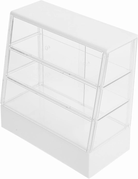 Wakauto Miniature Cake Display Cabinet Model Dollhouse Accessory for Bakery Decoration Finish for Miniature Bakery Setup and Creative Arrangements