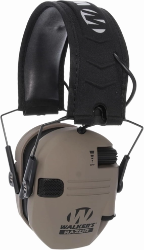 Walker's Razor Slim Ultra Low Profile Compact Design Adjustable Range Shooting Hunting Hearing Protection Electronic Earmuffs