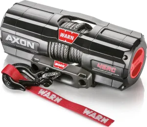 WARN 101240 AXON 45-RC Powersports Winch With Spydura Synthetic Rope and HUB Wireless Receiver: 1/4" Diameter x 27' Length, 2.25 Ton (4,500 lb) Pulling Capacity, Black