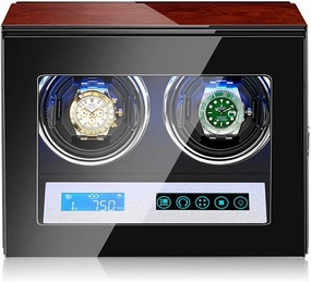 Watch Automatic Watch Winder with Quiet Motor,Led Illumination,Touch Display,15 Rotation Mode Settings