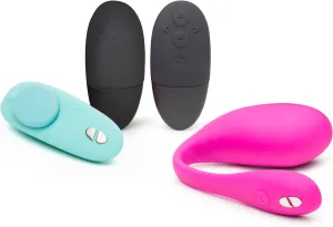 We-Vibe Jive 2 Pink Remote Control Wearable Egg Vibrator & Moxie Aqua Wearable Panty Vibrator - Couples Sex Toys Bundle