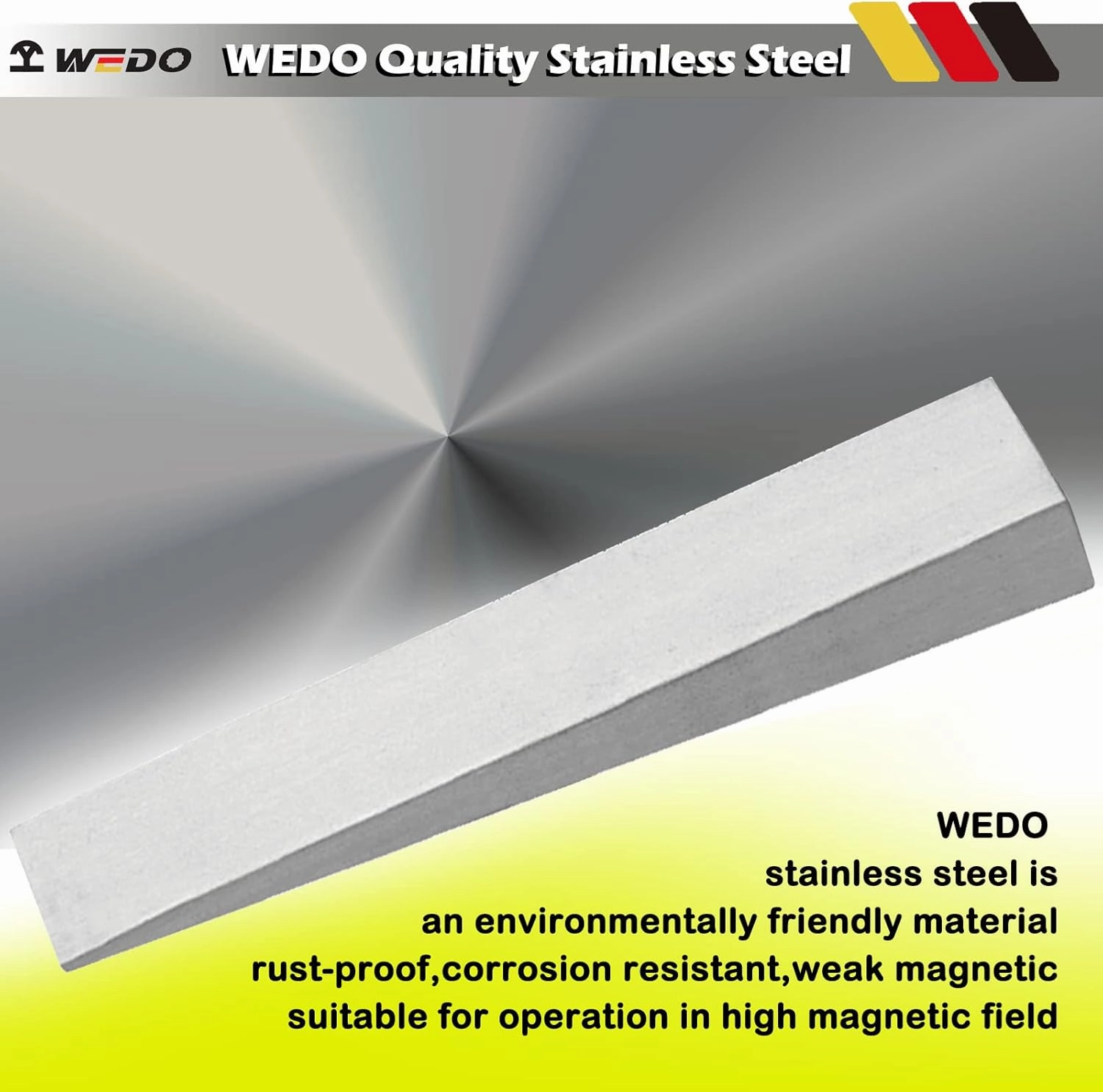 WEDO Stainless Steel Flange Wedge, Rust-Proof, Corrosion Resistant, Extremely Strong, Durable, 13mmx32mmx180mm
