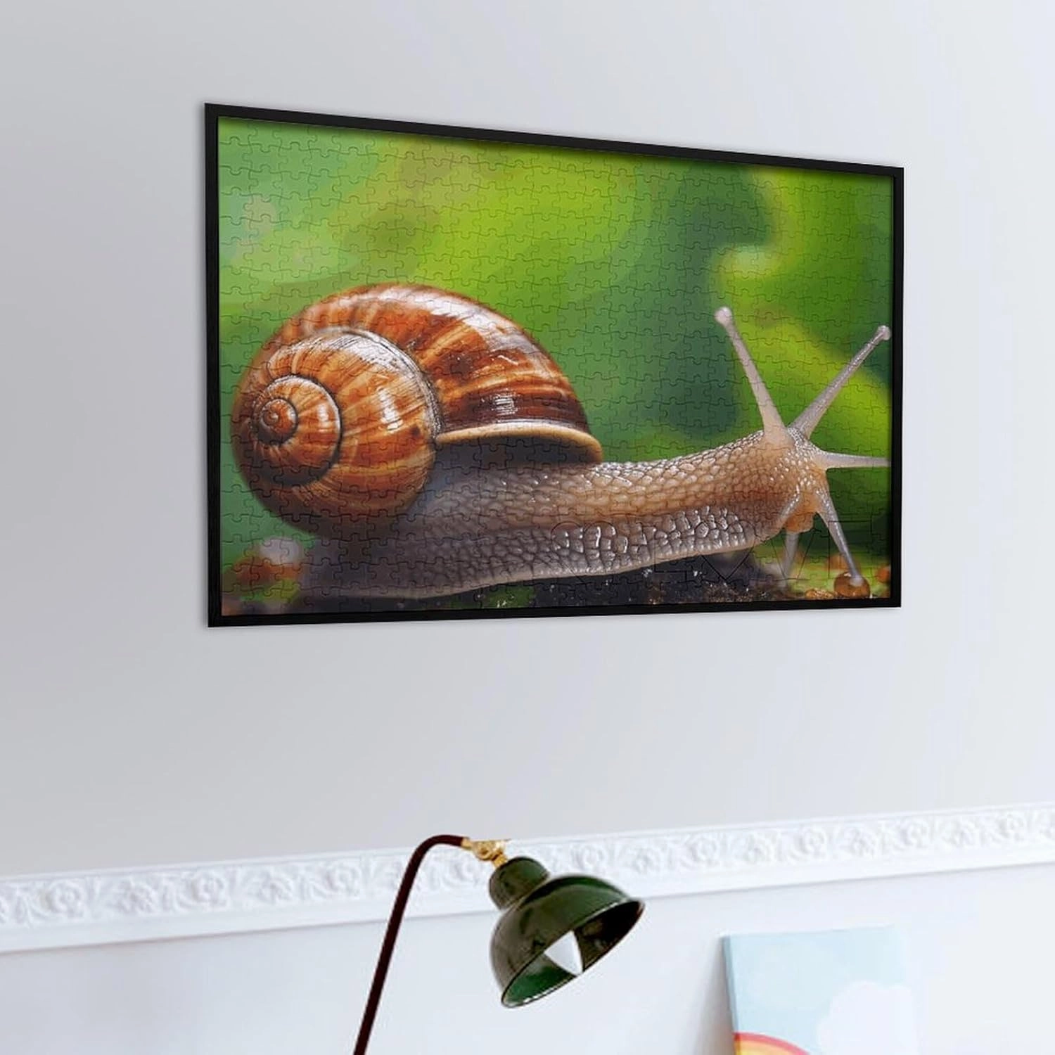 Wildlife Animal Snail Puzzles 520 Pieces Personalized Jigsaw Puzzles Wildlife Animal Snail Photo Puzzle Challenging Picture Puzzle for Adults Personaliz Jigsaw with Storage Bag (20.5" X 15")