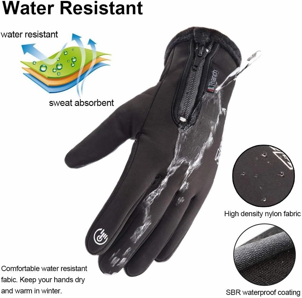 Winter Warm Gloves,Touchscreen Cold Weather Driving Gloves Windproof Anti-Slip Sports Gloves for Cycling Running Skiing Hiking Climbing,Men ＆ Women