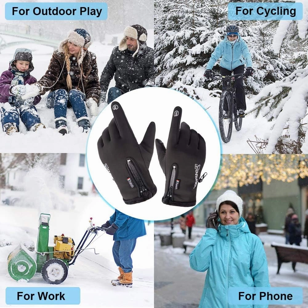 Winter Warm Gloves,Touchscreen Cold Weather Driving Gloves Windproof Anti-Slip Sports Gloves for Cycling Running Skiing Hiking Climbing,Men ＆ Women