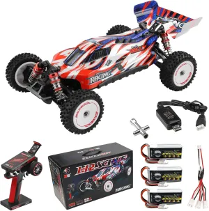 Wltoys 124008 1/12 Brushless RC Car Max 60km/h 4WD All Terrain Off Road Remote Control Truck 2.4GHz RC Drift Car RTR with 3pcs Upgraded 3300mah Battery