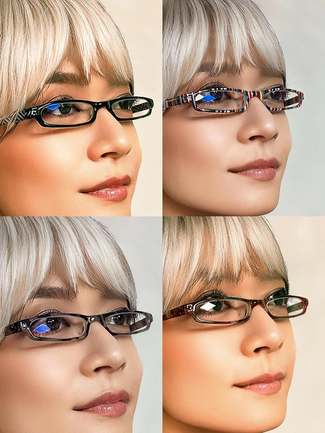 Women Reading Glasses Men Blue Light Blocking Anti Eyestrain Slim Computer Reader Tube Small Glass Thin Compact