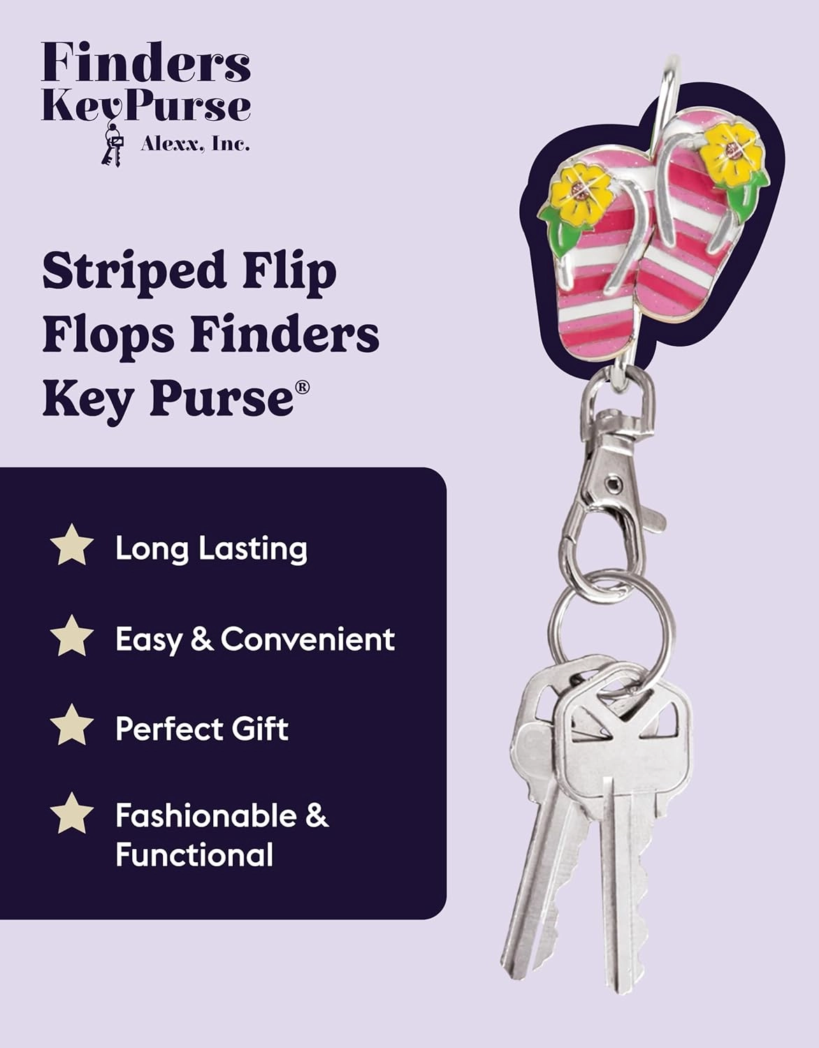 Women’s Bag Charm Key Finder, Car Keychain Hook, Cute Purse Organizer & Tote Bag Accessories, Gifts for Mom - Original