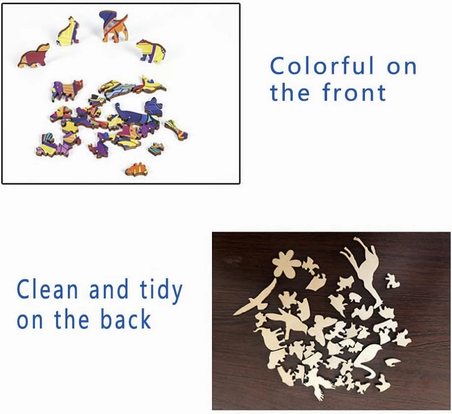 Wood Cut Puzzles, Wooden Jigsaw Puzzles, Animals Shaped Unique Wooden Puzzles for Adults and Kids, Cool Gadgets Magic Liberty Puzzles, Dinosaur Blue Tyrannosaurus (Medium 200 pcs)