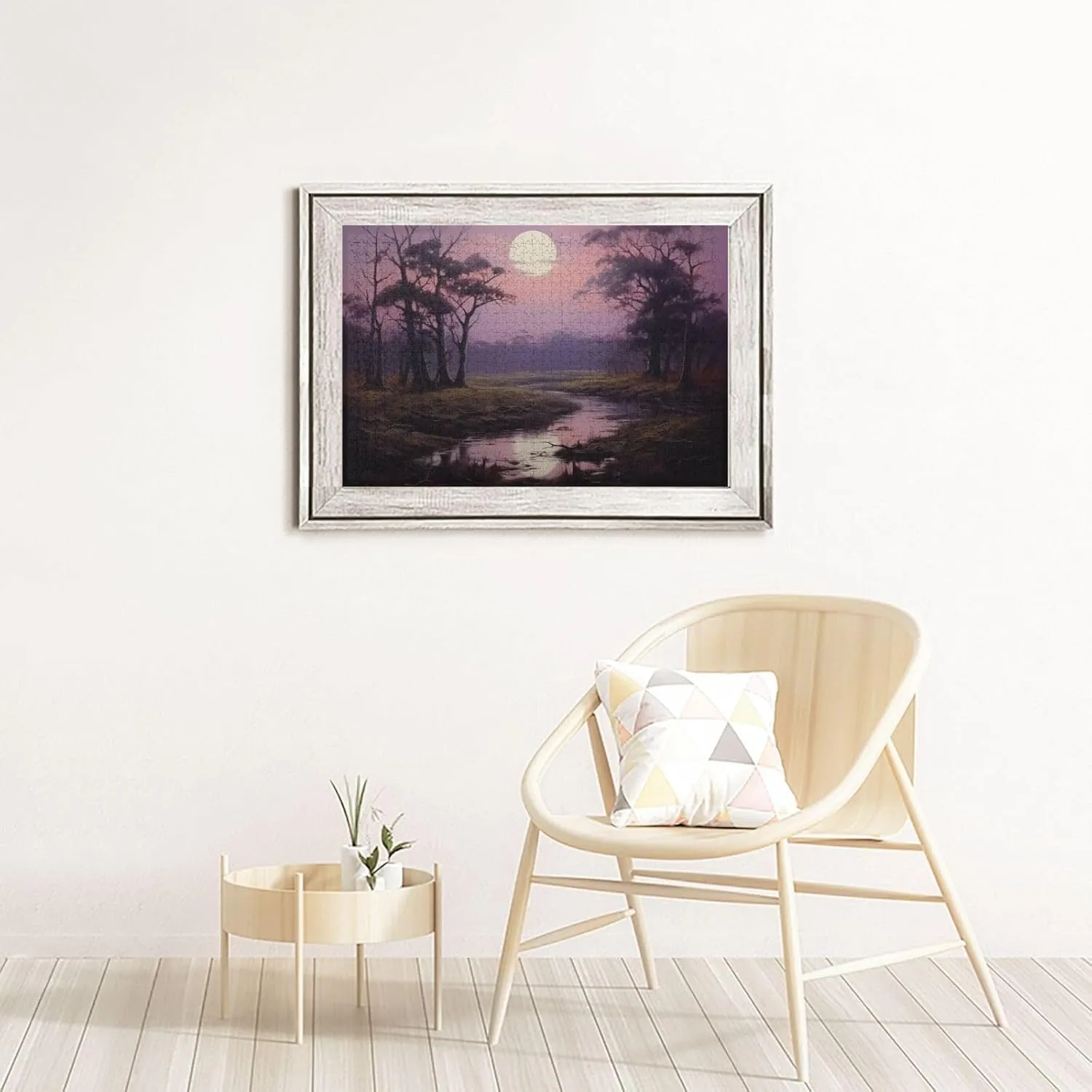 Wooden Puzzle -1000 Piece The Grassland At Dusk Printed Adult Puzzles, Perfect for Home Leisure and Entertainment -19.7x29.5 Inches, 11792